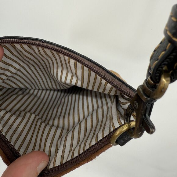 Vaan & Co Brown Leather Crossbody Thin Bag Travel Classic - Picture 7 of 9